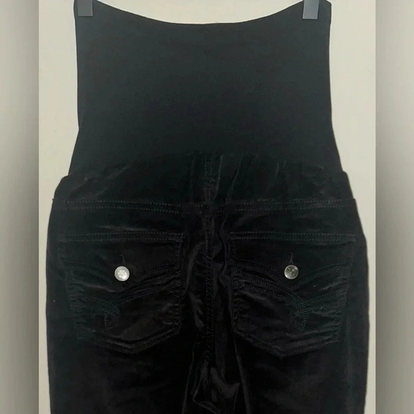 Oh baby Motherhood Maternity Women's Medium Corduroy Black Bootcut Pants - Picture 6 of 7